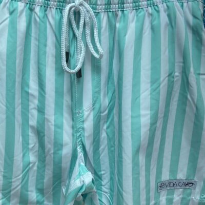 Sea Glass Striped Classic Men's Trunks