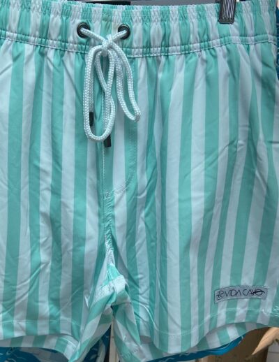 Sea Glass Striped Classic Men's Trunks