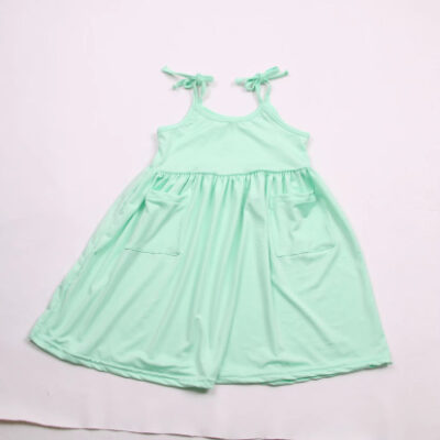 The Zaya-Rae (Sea Foam) Kid's Dress