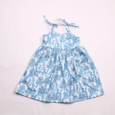 The Zaya-Rae (Boxing Day Aqua) Kid's Dress